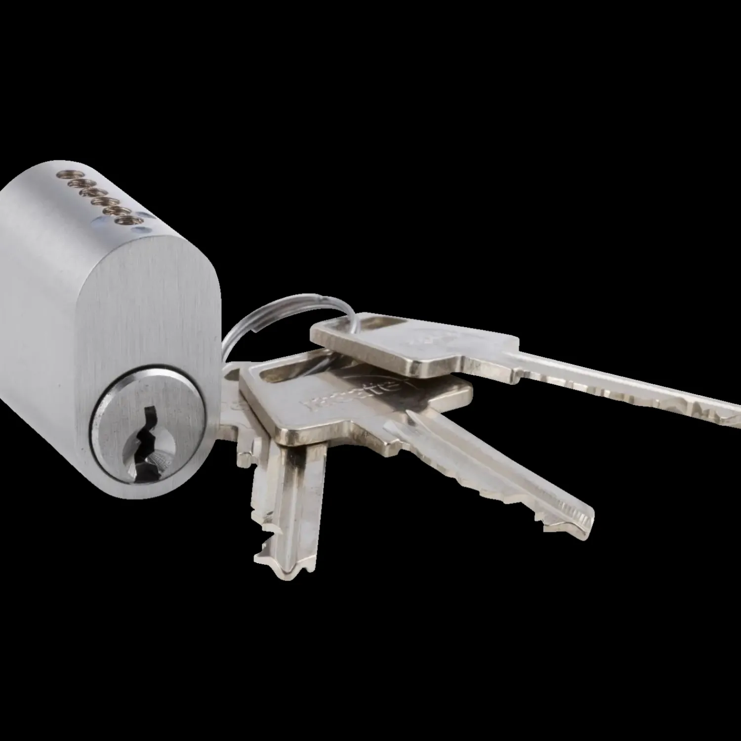 Jasa Låsekasser, Cylindre Og Dørbeslag^cylinder 6-stift oval m/3 nøgler 1 stk