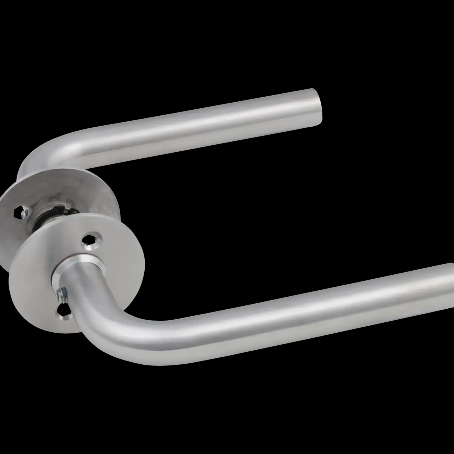 Sale Jasa dørgreb L-form 16 mm m/massiv roset rustfrit stål