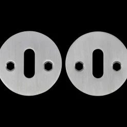 Jasa Låsekasser, Cylindre Og Dørbeslag^nøgleskilt Ø52 x 2 mm børstet massiv rustfrit stål