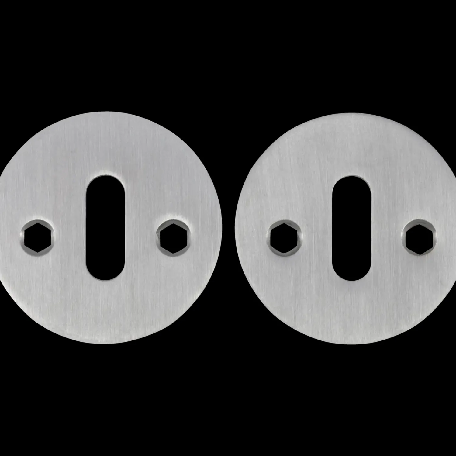 Jasa Låsekasser, Cylindre Og Dørbeslag^nøgleskilt Ø52 x 2 mm børstet massiv rustfrit stål