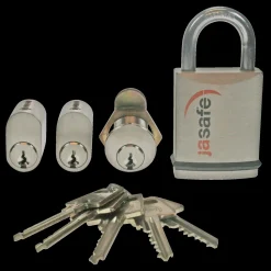 Best Jasa fe låsesæt/sampak 2 cylindere, 1 hængelås, 1 postkasselås