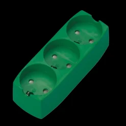 Discount JO-EL Stikdåse 3 stik uden ledning med jord grøn