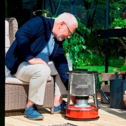 Online Juliana petroleum drivhusvarmer 4,4 L alu/rød