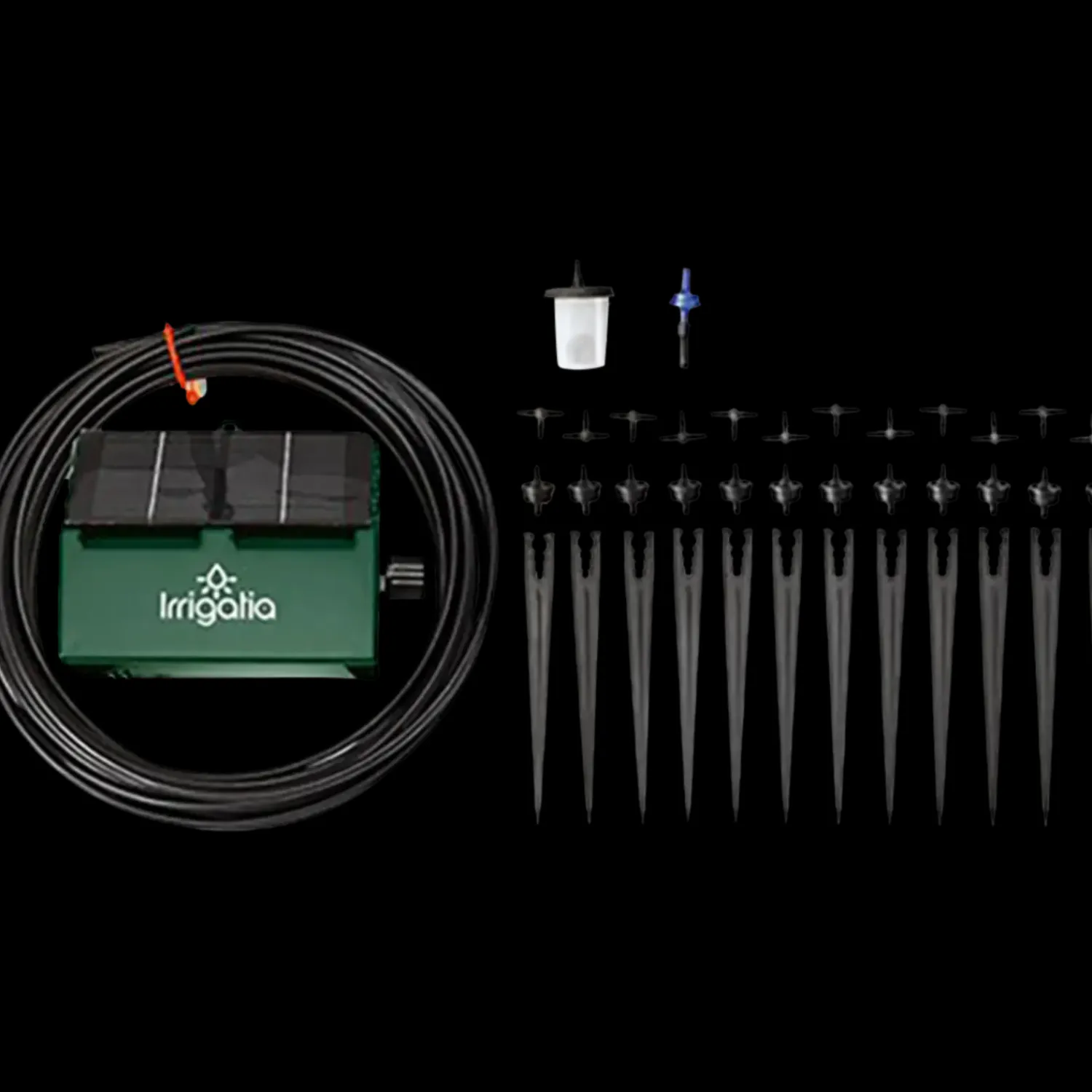 Juliana Drivhusindretning^solcelle vandingspumpe inkl. 12 stk. dryppinde