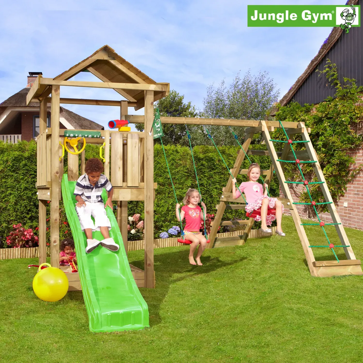 Sale Jungle Gym House legetårn m/climbmodul