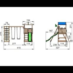 Børn Legetårne^Jungle Gym Hut legetårn m/climbmodul