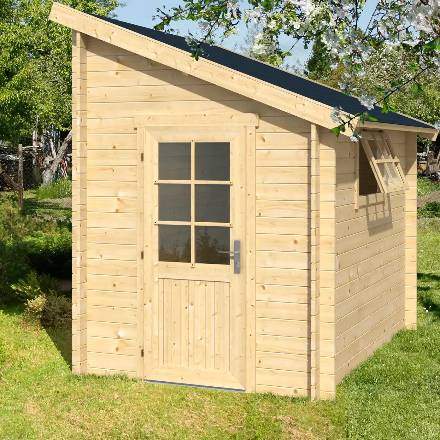 Clearance Jura redskabsskur med enkeltdør og vindue, 4,7 m²