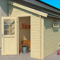 Clearance Jura redskabsskur med enkeltdør og vindue, 4,7 m²