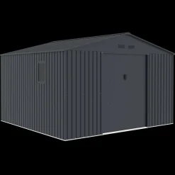 Redskabsskure I Stål^Kenneth redskabsskur med dobbeltdør, 10,84 m²