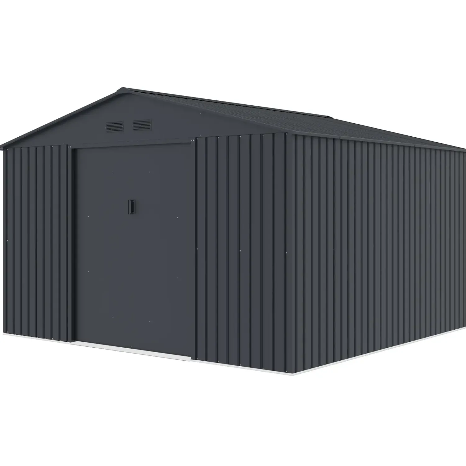 Redskabsskure I Stål^Kenneth redskabsskur med dobbeltdør, 10,84 m²