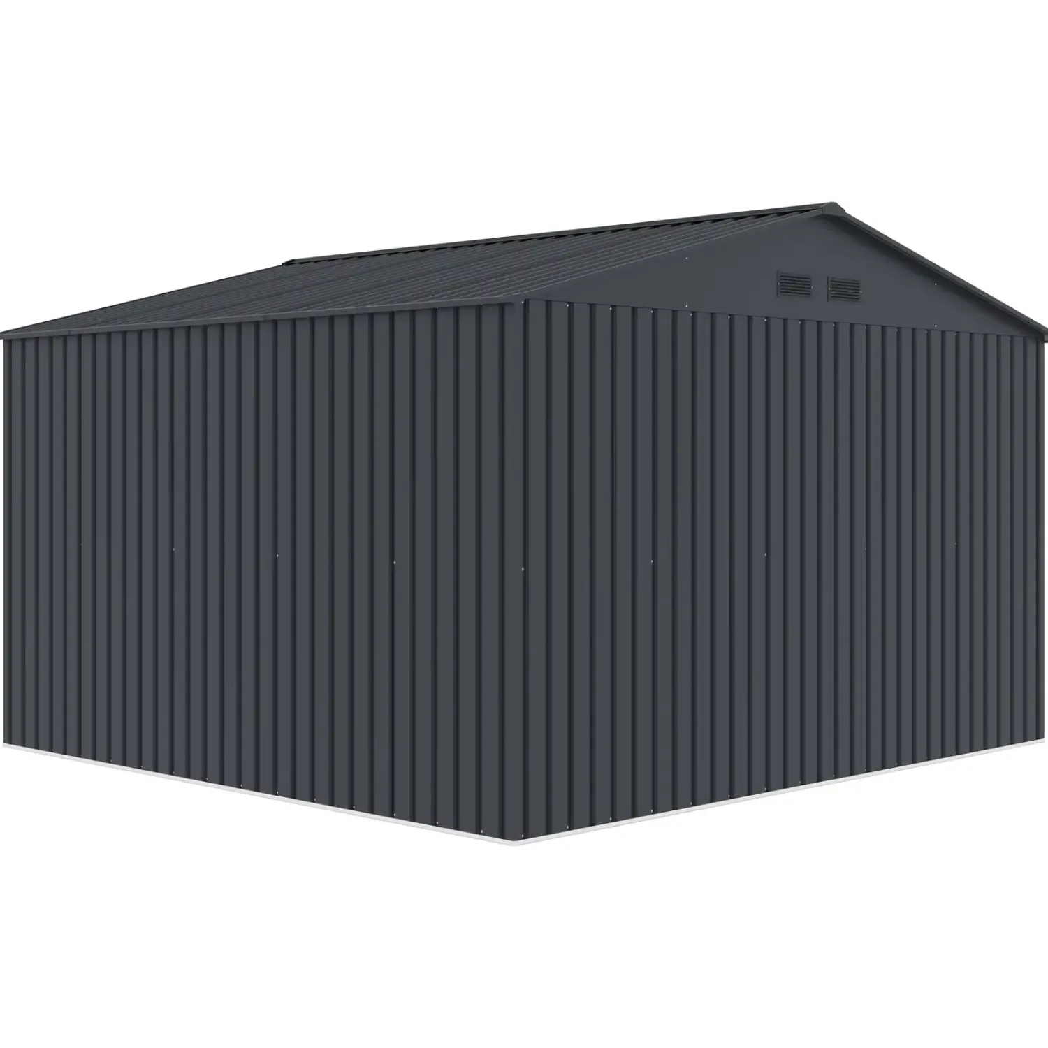 Redskabsskure I Stål^Kenneth redskabsskur med dobbeltdør, 10,84 m²