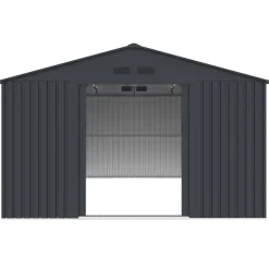 Redskabsskure I Stål^Kenneth redskabsskur med dobbeltdør, 10,84 m²