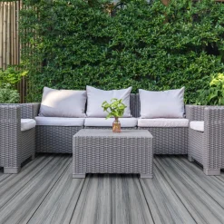 Kirkedal terrasseplank Heimdal 22 x 130 x 4000 mm sort/grå