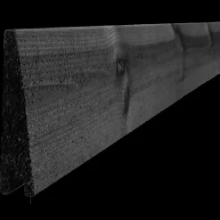 Hegnsbrædder^Klinkbeklædning gran 32 x 150 mm høvlet, grundmalet sort 177 cm