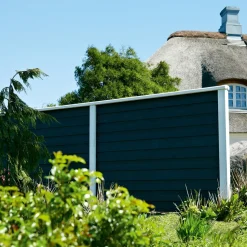 Hegnsbrædder^Klinkbeklædning gran 32 x 150 mm høvlet, grundmalet sort 177 cm