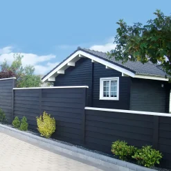 Discount Klinkbeklædning gran 32 x 150 mm høvlet, grundmalet sort 177 cm