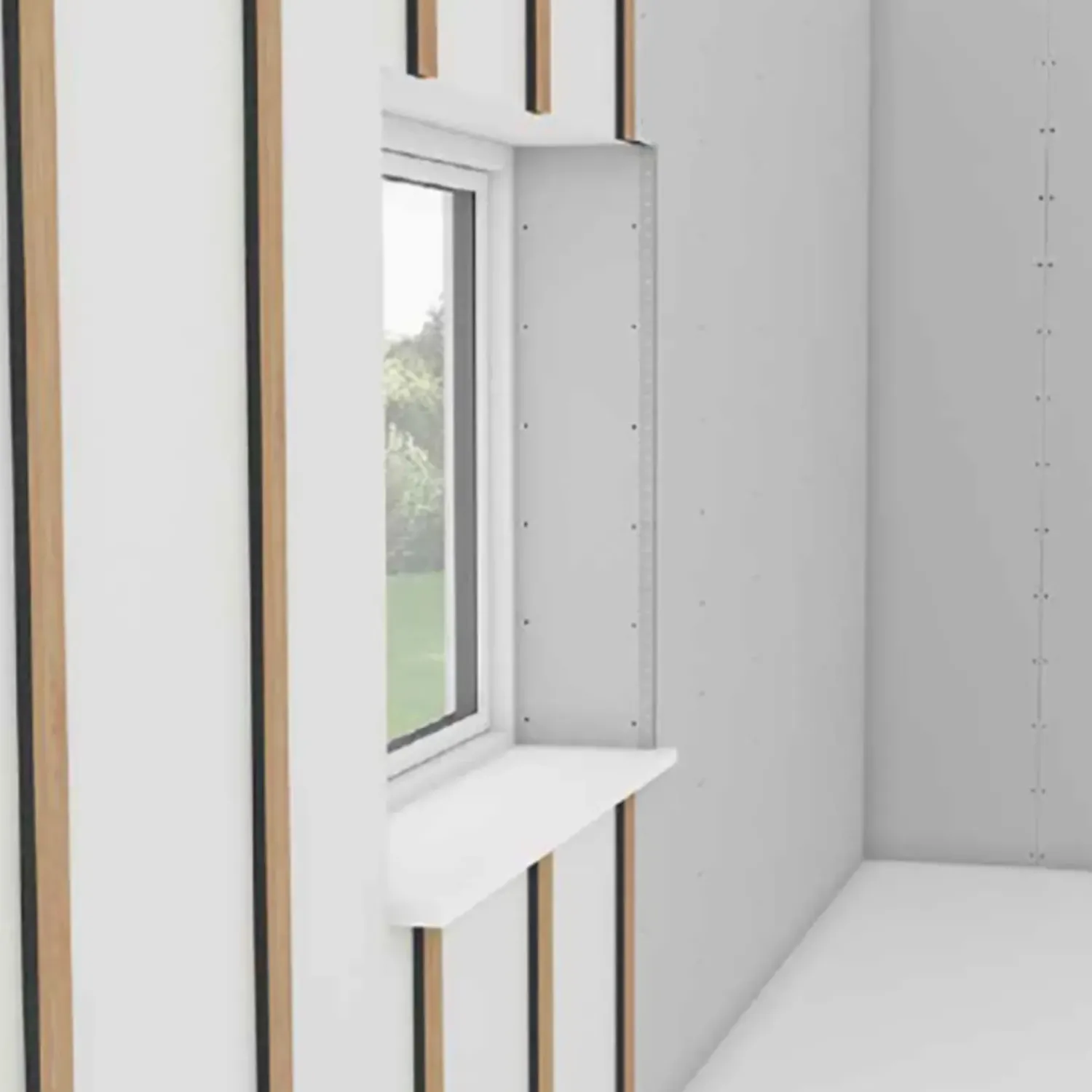 Knauf Gipsplader^varmvæg isoleret stolpe 32x50x2500 mm