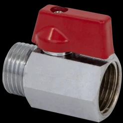 Vvs-Fittings Og Rør^Kuglehane m/greb muffe/nippel 1/2" forkromet