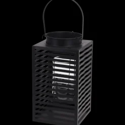 Clearance Lanterne med glasindsats Ø16,2x30 cm sort