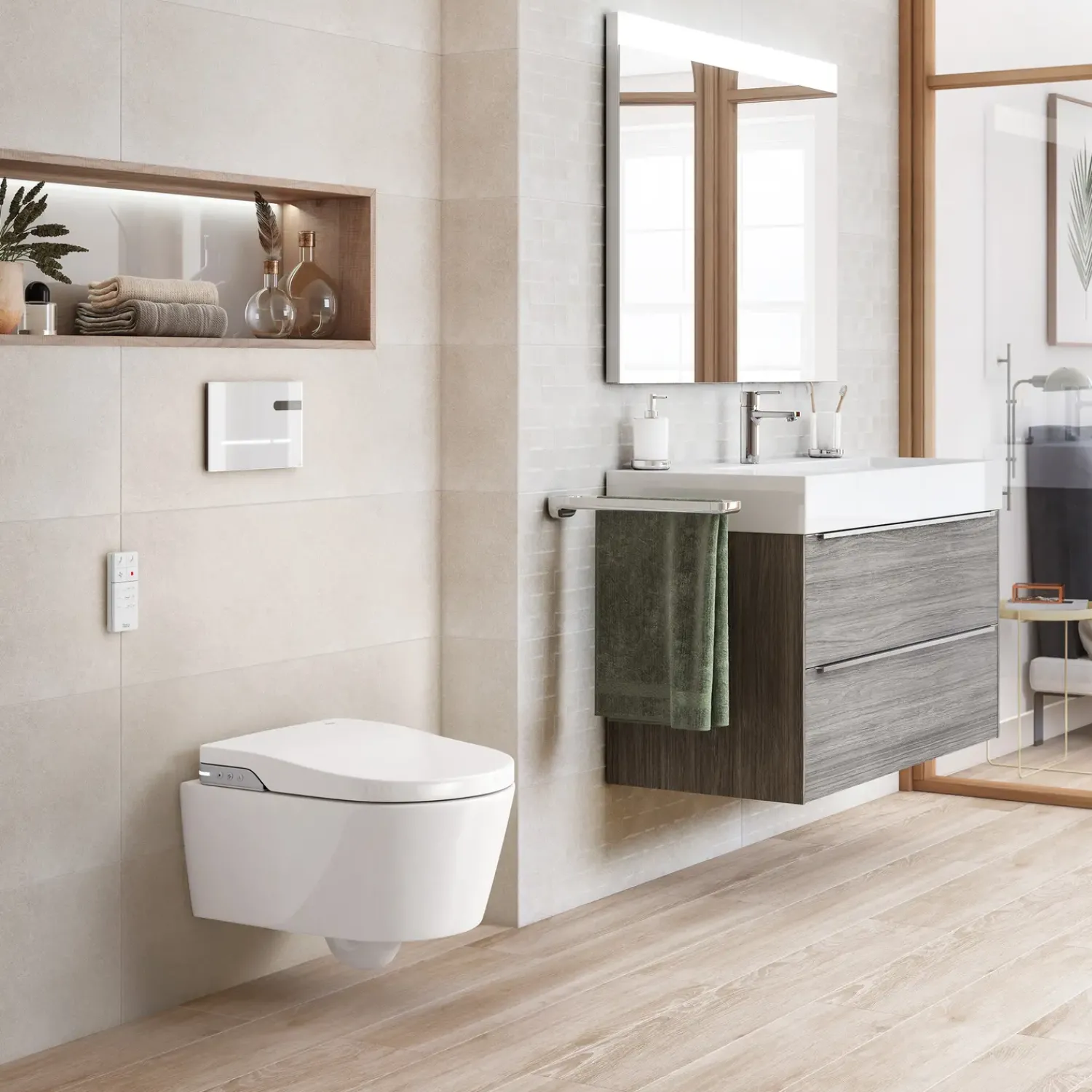 Hot Laufen Roca Inspira væghængt duschtoilet inkl. softclose sæde hvid