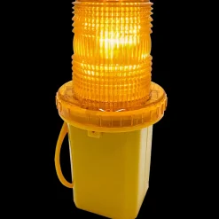 Sydvesta Afspærring Og Afmærkning^LED-Blinklygte med gul linse til afspærring