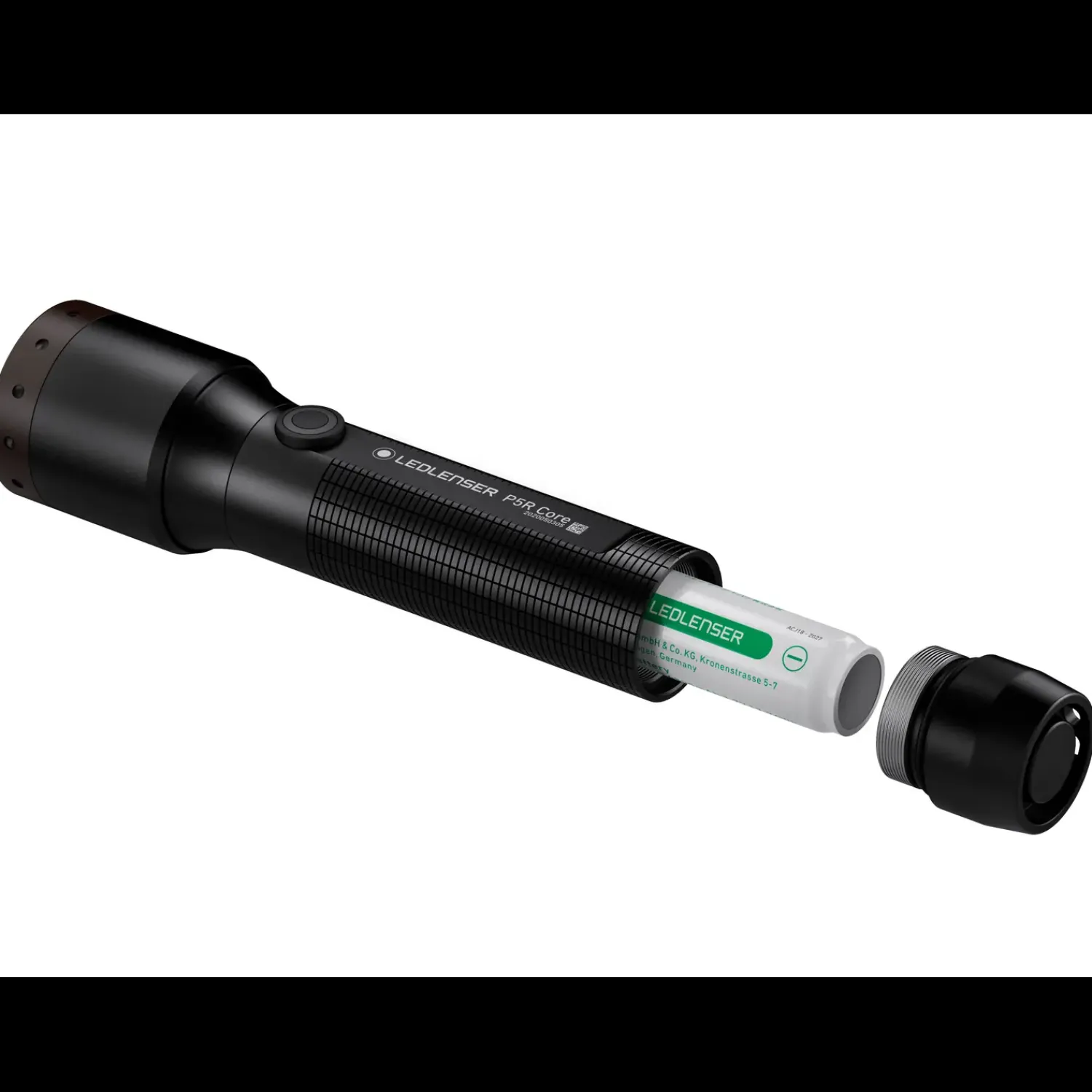 Ledlenser Lommelygter^P5R Core lommelygte inkl. 1xgenopladelig batteri sort