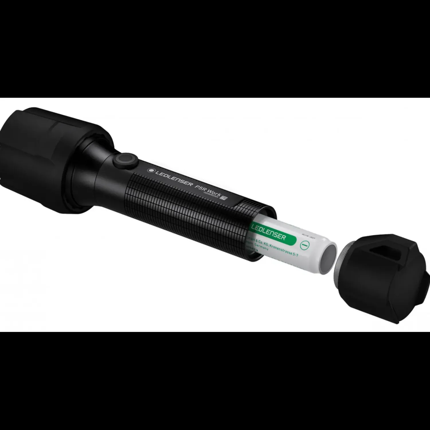 Online Ledlenser P5R Work lommelygte inkl. 1xgenopladelig batteri sort