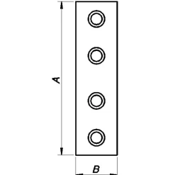 Peder Nielsen Bygningsbeslag^Ligejern 75x20 mm. elforzinket