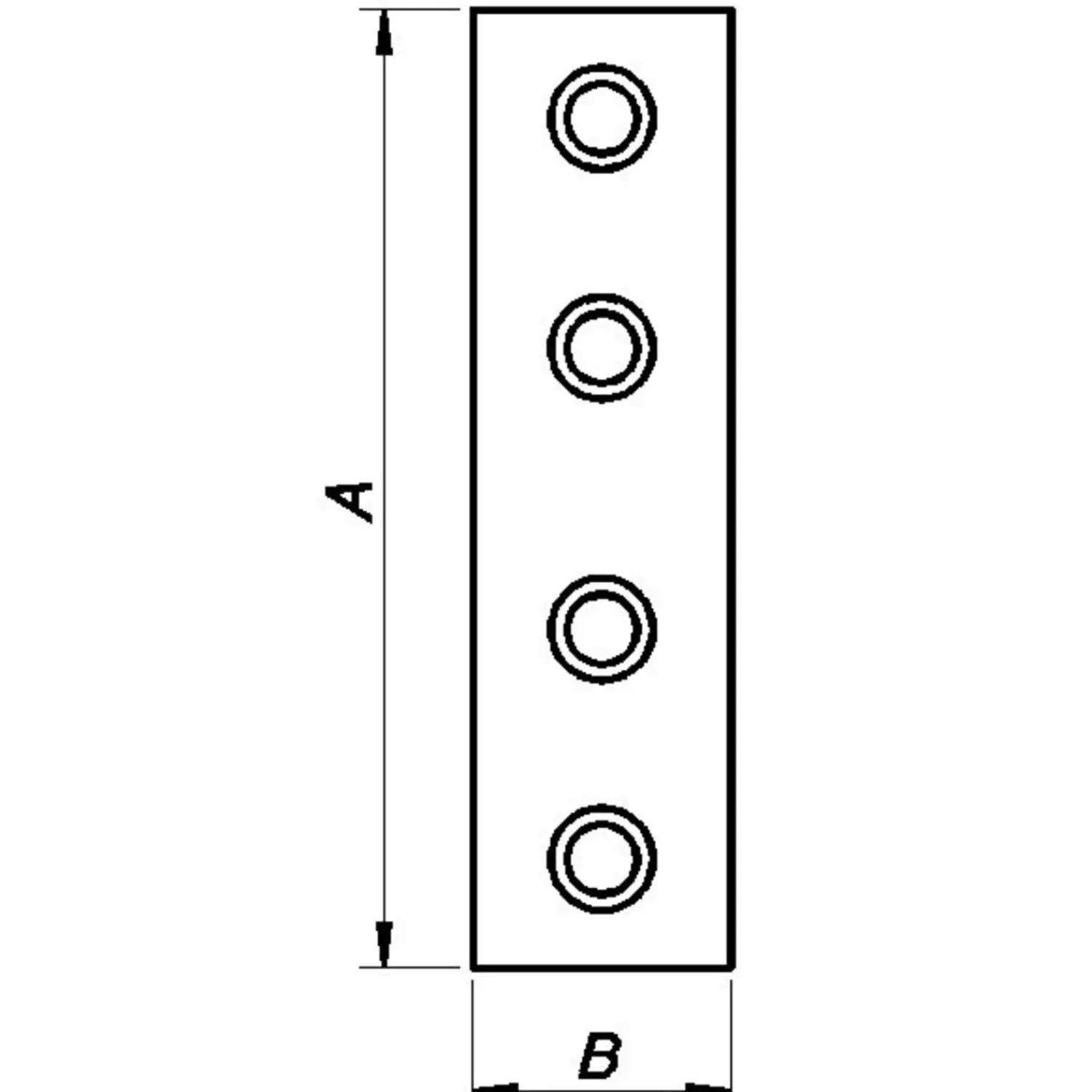 Peder Nielsen Bygningsbeslag^Ligejern 75x20 mm. elforzinket