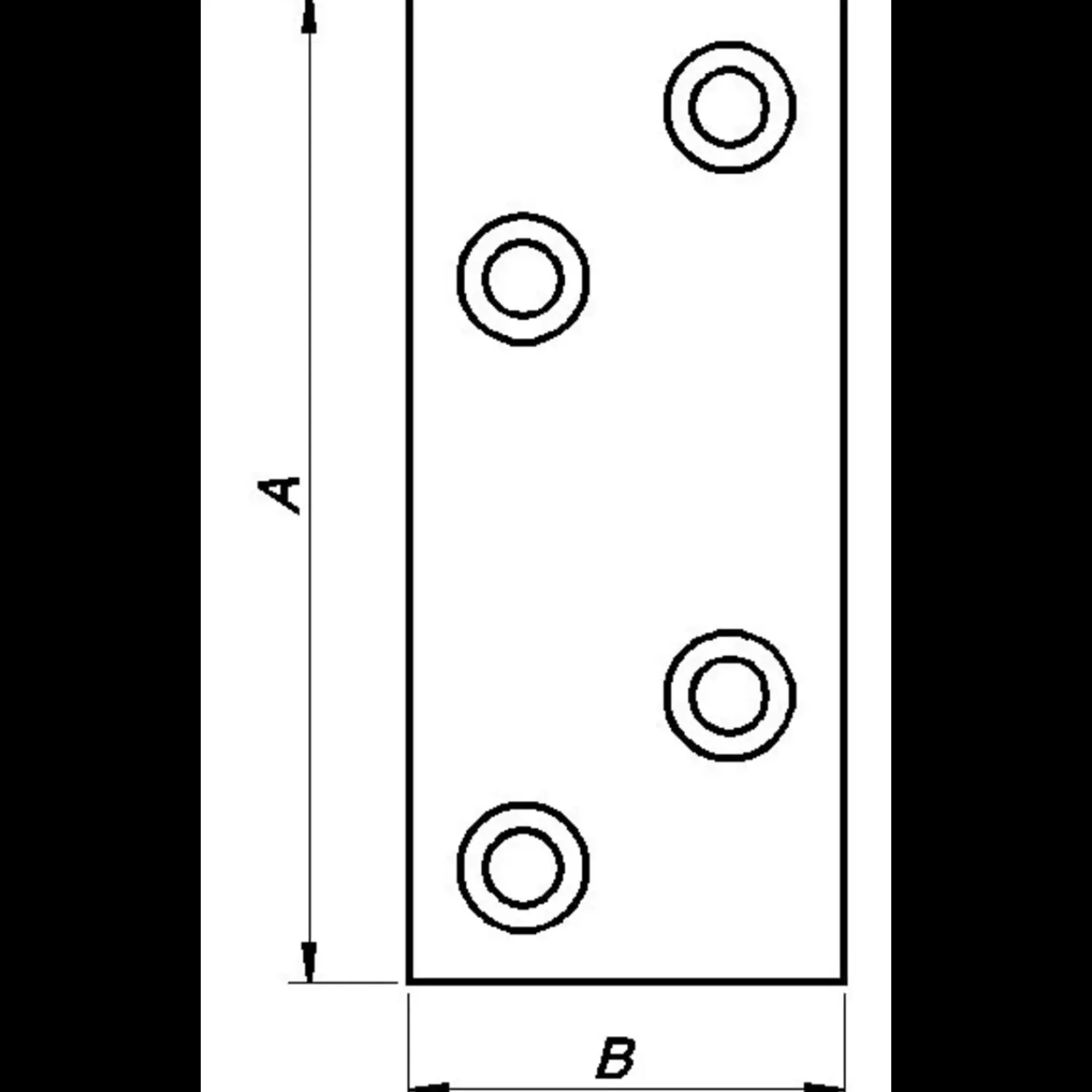 Peder Nielsen Bygningsbeslag^Ligejern 86x38 mm. elforzinket