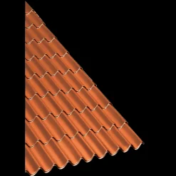 Lindab Tagplader^Topline 40 tagplade m/facon 0,5 mm teglrød