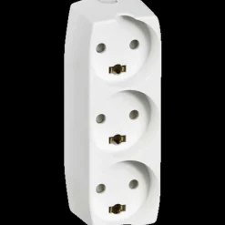 LK Lauritz Knudsen Stikkontakter Og Afbrydere^LK stikdåse m/jord hvid