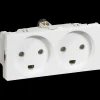 LK Lauritz Knudsen Stikkontakter Og Afbrydere^LK stikkontakt dobbelt 2M hvid