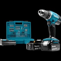 Makita Bore- Og Skruemaskiner^DDF453SFX1 18V LXT bore/skruemaskine 2x3.0 Ah inkl. 75 dele tilbehør