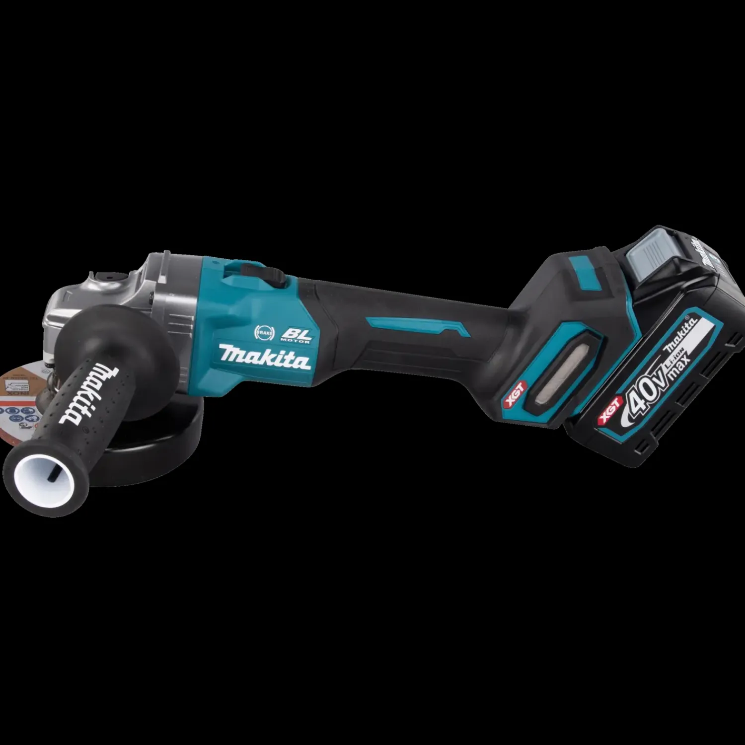 Best Makita GA005GM201 XGT 40V vinkelsliber 4.0 Ah batteri og lader