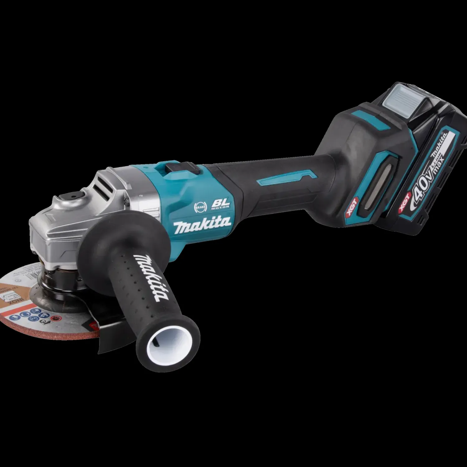 Best Makita GA005GM201 XGT 40V vinkelsliber 4.0 Ah batteri og lader