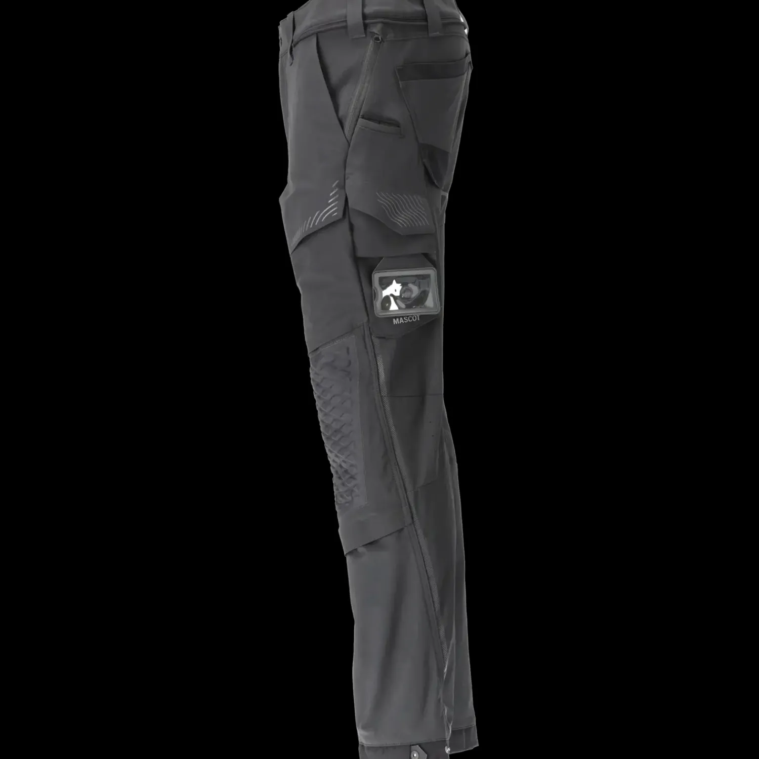 Sale Mascot 22279-605 Customized stretch bukser m/knælommer sort str. 82C50