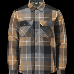 Skjorter^Mascot 23104 flannel skjorte m/fiberpelsfór nøddebrun ternet str. 2XL