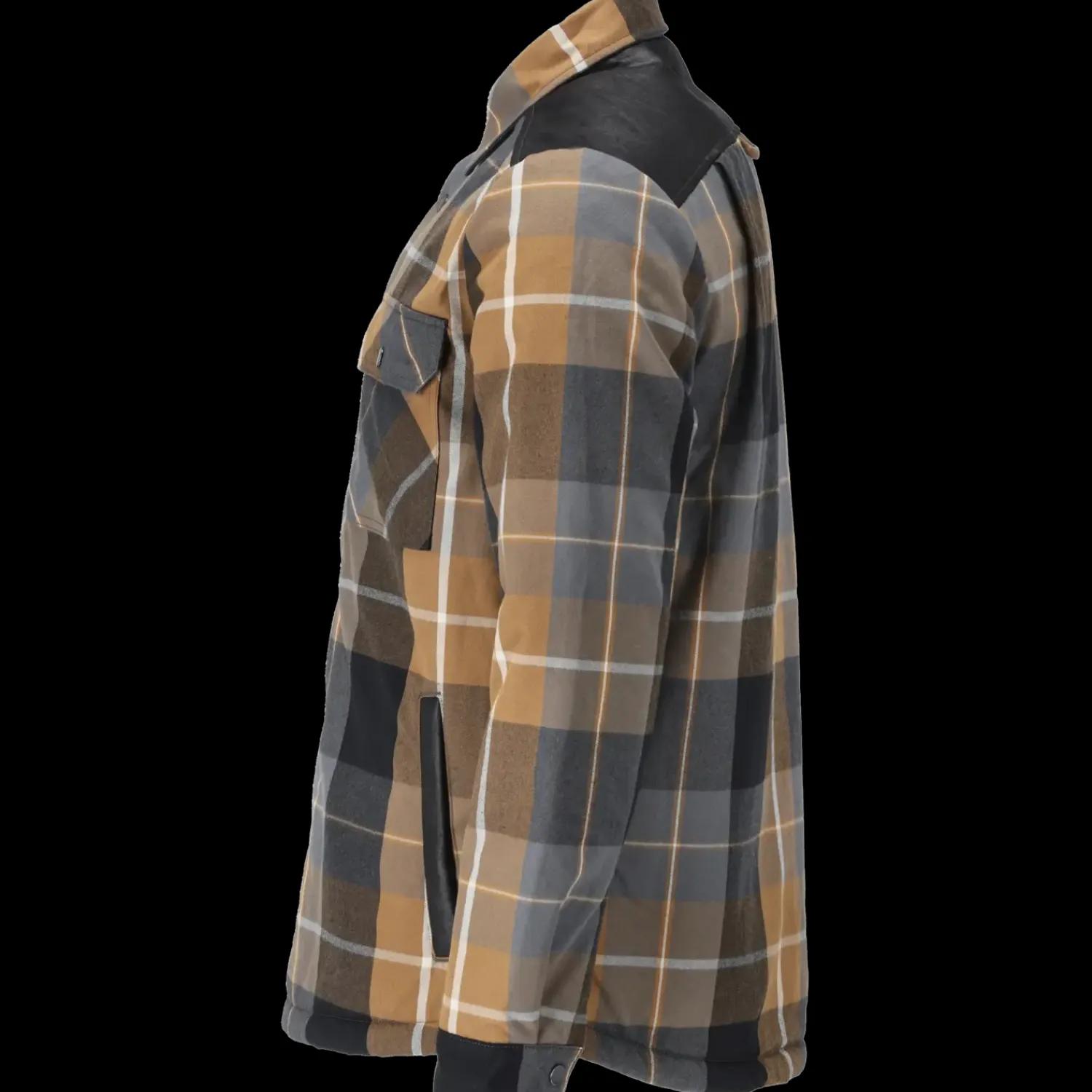 Skjorter^Mascot 23104 flannel skjorte m/fiberpelsfór nøddebrun ternet str. 2XL