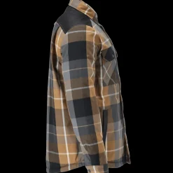 Skjorter^Mascot 23104 flannel skjorte m/fiberpelsfór nøddebrun ternet str. 2XL