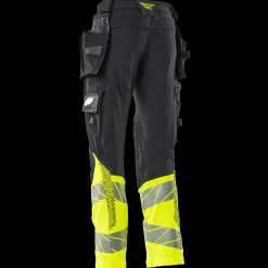 Mascot Arbejdsbukser^Accelerate Safe bukser med hængelommer mørk marine/hi-vis gul str. 82C52
