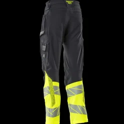New Mascot Accelerate Safe bukser med knælommer mørk marine/hi-vis gul str. 82C52