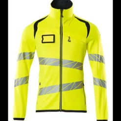 Mascot Trøjer Og Sweatshirts|Hi-Vis Tøj Og Udstyr^Accelerate Safe fleecetrøje med lynlås hi-vis gul/mørk marine str. M