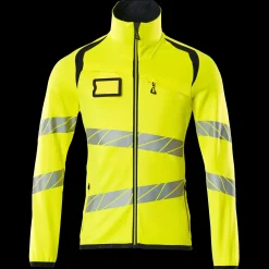 Mascot Trøjer Og Sweatshirts|Hi-Vis Tøj Og Udstyr^Accelerate Safe fleecetrøje med lynlås hi-vis gul/mørk marine str. M