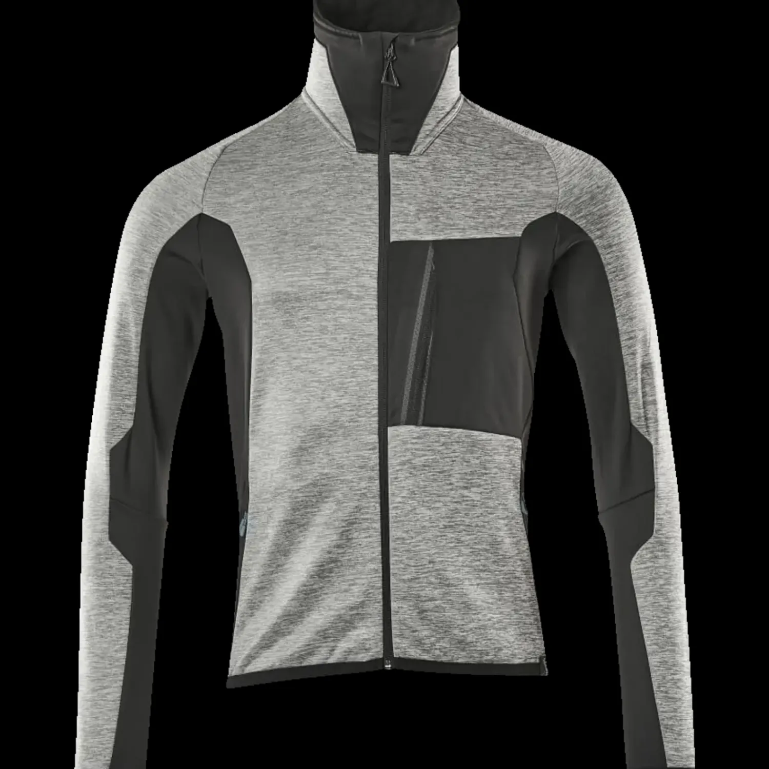 New Mascot Advanced fleecetrøje med lynlås grå-meleret/sort str. XL