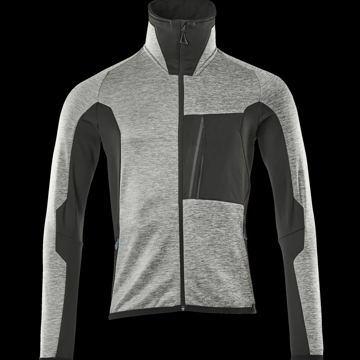 New Mascot Advanced fleecetrøje med lynlås grå-meleret/sort str. XL