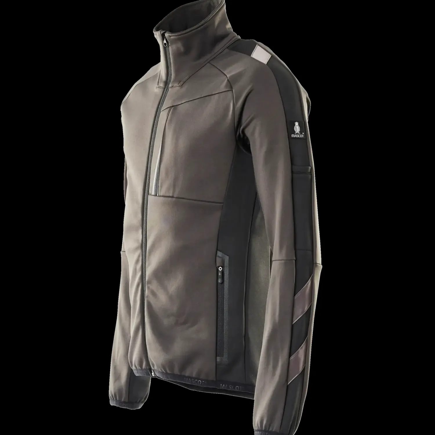 Mascot Trøjer Og Sweatshirts^Unique fleecetrøje med lynlås mørk antracit/sort str. 2XL