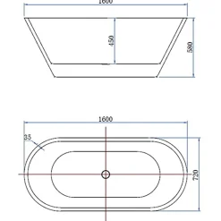 Badekar^Mikelo badekar hvid