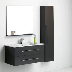 Outlet Mikelo Venice højskab 30X150X22CM sort højglans