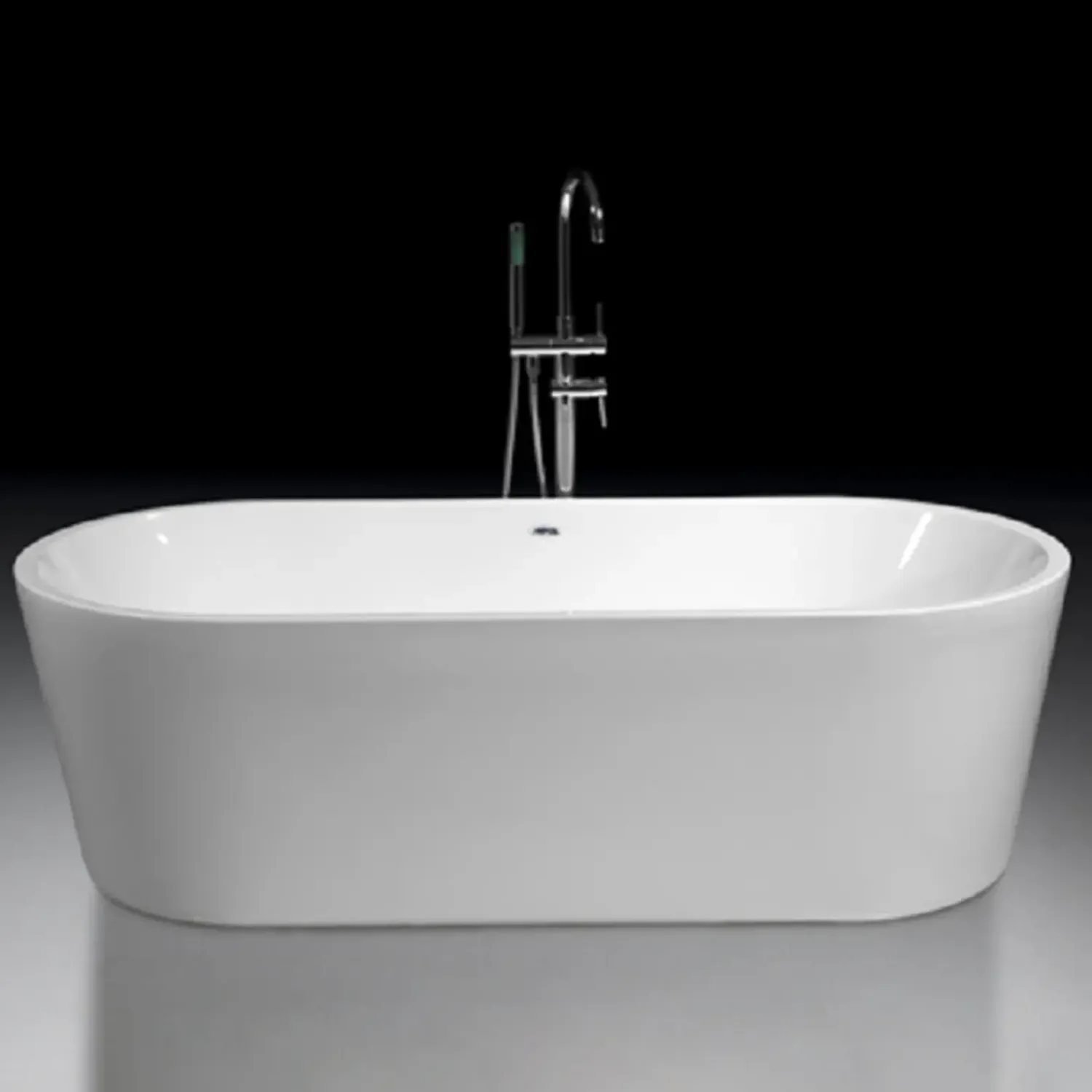 Online Milobad badekar 56x80x177,5 cm hvid akryl